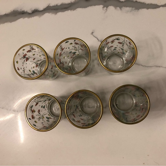 Rakle Glassware Shot/Juice Floral Pattern (6) - Picture 5 of 7